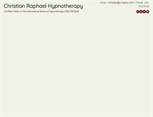 Tablet Screenshot of christianraphaelhypnotherapy.com